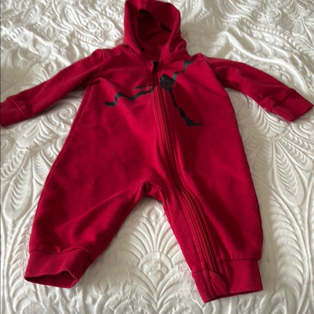 Jordan Red Velvet Footies One Piece